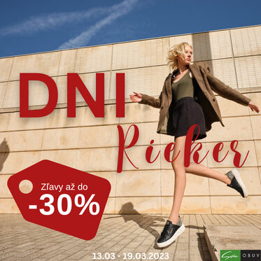 Dni Rieker: Zľavy až do -30%