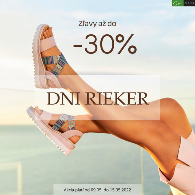 Dni Rieker: Zľavy až do -30% obuv Soňa