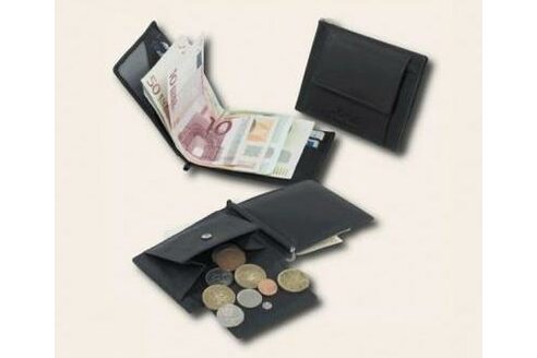 Čierna kožená peňaženka malá