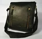 Čierna kožená taška cez telo (crossbody)
