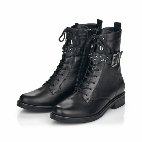 Členkové zimné topánky Rieker D8382-01 čierna