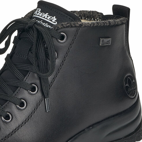 Členkové zimné topánky Rieker L7142-00 čierna
