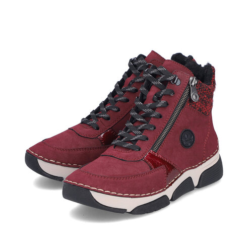 Dámska členková obuv Rieker 45960-35 bordová