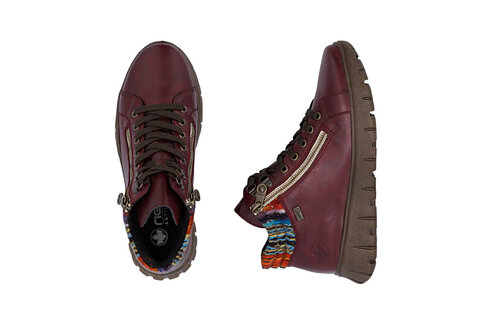 Dámska členková obuv Rieker N1305-35 bordová