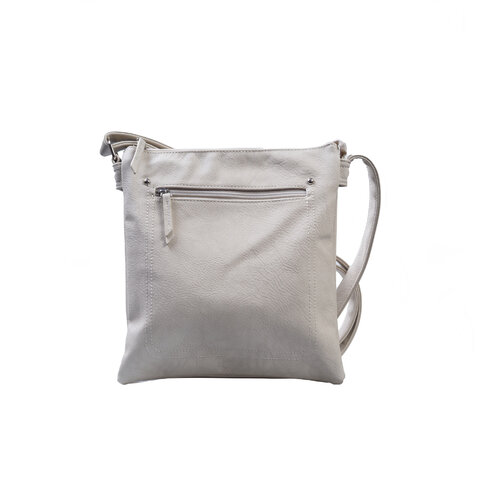 Dámska kabelka crossbody biela káva