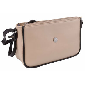 Dámska kožená crossbody kabelka béžová 250117