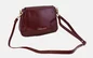 Dámska kožená crossbody kabelka červená