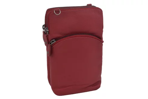 Dámska kožená crossbody kabelka červená 2511538