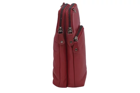 Dámska kožená crossbody kabelka červená 2511538