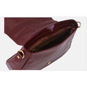Dámska kožená crossbody kabelka červená