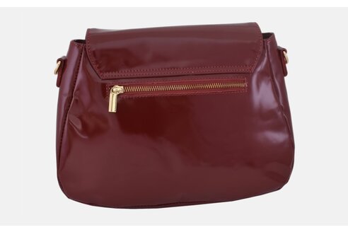Dámska kožená crossbody kabelka červená