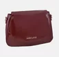 Dámska kožená crossbody kabelka červená