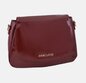 Dámska kožená crossbody kabelka červená