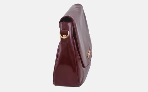 Dámska kožená crossbody kabelka červená