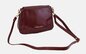 Dámska kožená crossbody kabelka červená