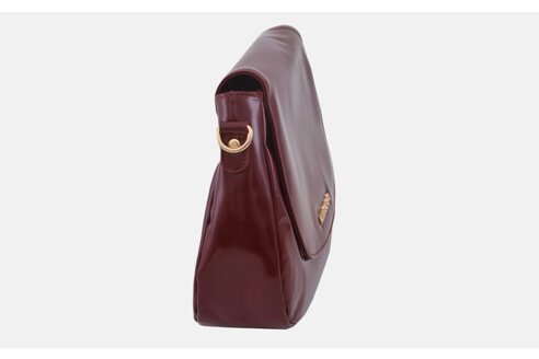 Dámska kožená crossbody kabelka červená