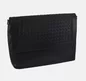 Dámska kožená crossbody kabelka čierna
