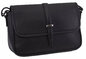 Dámska kožená crossbody kabelka čierna 250117