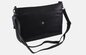 Dámska kožená crossbody kabelka čierna