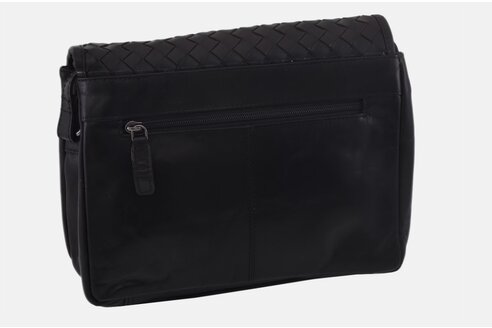Dámska kožená crossbody kabelka čierna