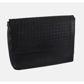 Dámska kožená crossbody kabelka čierna