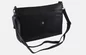 Dámska kožená crossbody kabelka čierna