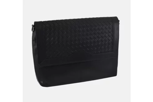 Dámska kožená crossbody kabelka čierna