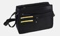 Dámska kožená crossbody kabelka čierna