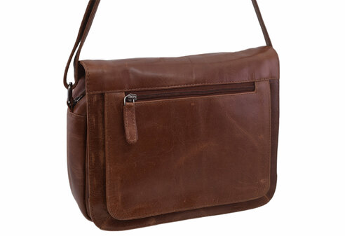 Dámska kožená crossbody kabelka hnedá 210115