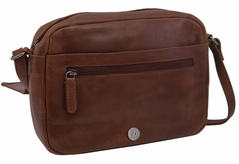Dámska kožená crossbody kabelka hnedá 210115
