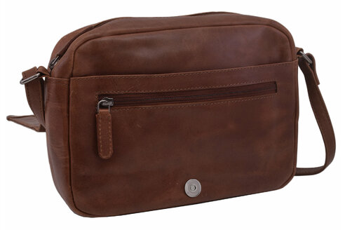 Dámska kožená crossbody kabelka hnedá 210115