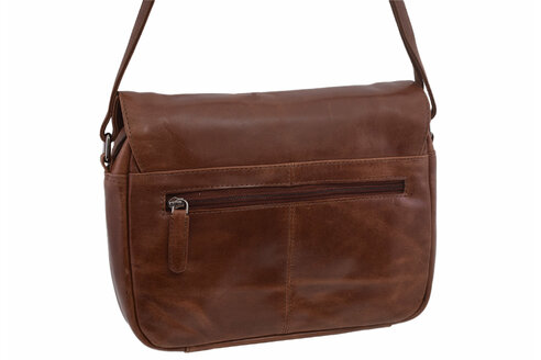 Dámska kožená crossbody kabelka hnedá 210115