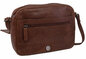 Dámska kožená crossbody kabelka hnedá 210115
