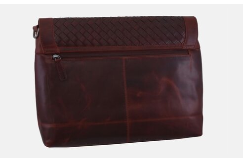 Dámska kožená crossbody kabelka koňak