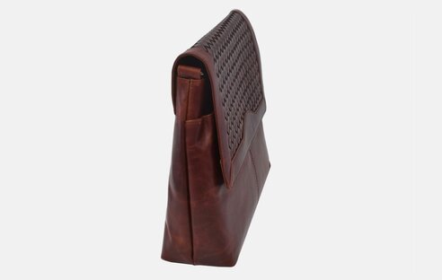 Dámska kožená crossbody kabelka koňak