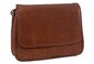 Dámska kožená crossbody kabelka koňak