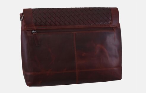 Dámska kožená crossbody kabelka koňak