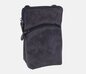 Dámska kožená crossbody kabelka modrá