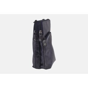 Dámska kožená crossbody kabelka modrá