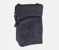 Dámska kožená crossbody kabelka modrá