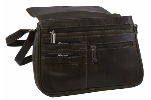 Dámska kožená crossbody kabelka olivová 220108