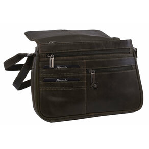 Dámska kožená crossbody kabelka olivová 220108