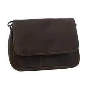 Dámska kožená crossbody kabelka olivová 220108