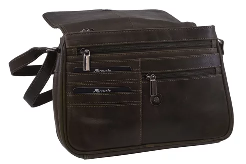 Dámska kožená crossbody kabelka olivová 220108