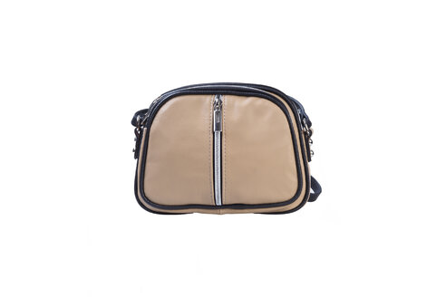 Dámska kožená kabelka crossbody béžová