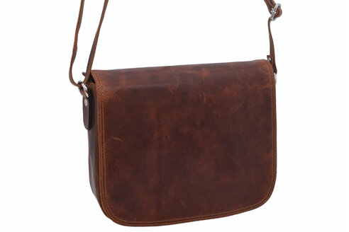 Dámska kožená kabelka crossbody hnedá