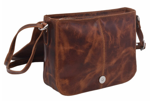 Dámska kožená kabelka crossbody hnedá