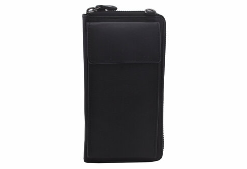 Dámska kožená peňaženka/kabelka čierna