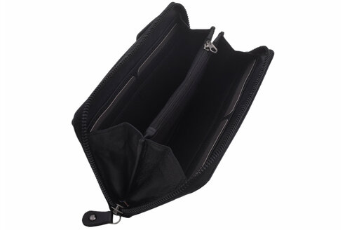 Dámska kožená peňaženka/kabelka čierna