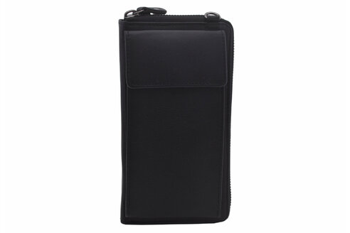 Dámska kožená peňaženka/kabelka čierna